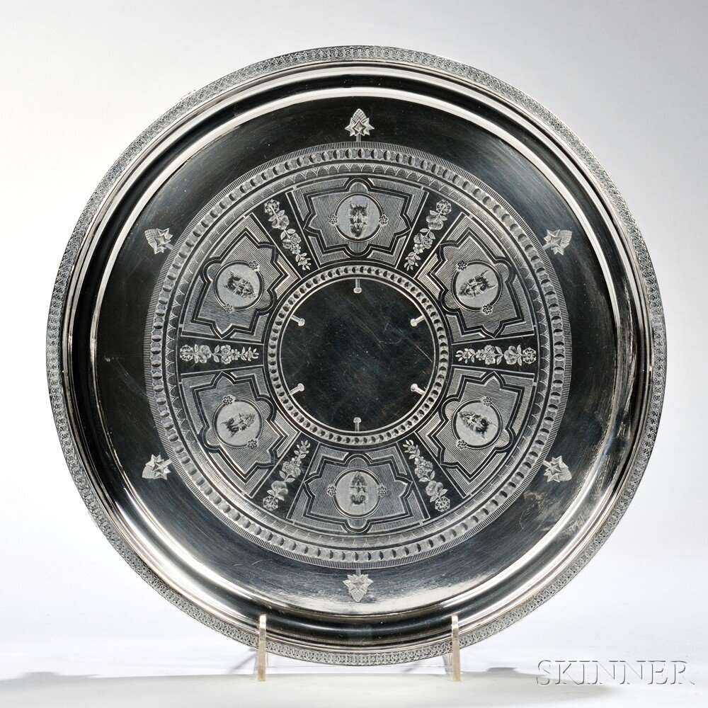 Appraisal: Tiffany Co Sterling Silver Salver New York - circular with