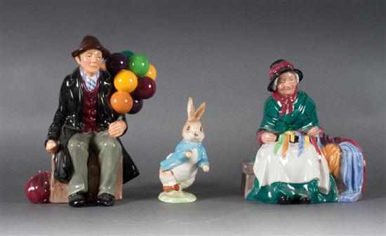 Appraisal: Two Royal Doulton china figures and a Beswick china Beatrix