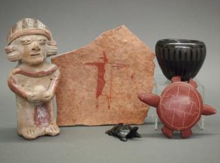 Appraisal: Native American Indian Five Native American items contemporary Plains Southwest