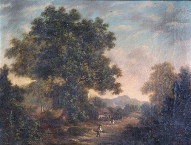 Appraisal: ROBERT WOODLEY BROWN British th Century School A rural wooded