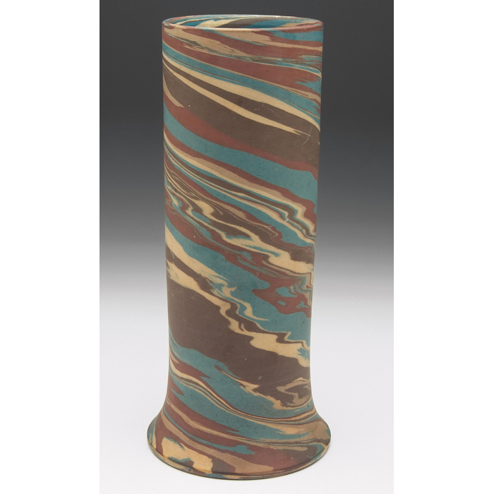 Appraisal: Niloak Missionware vase large cylindrical shape with a flared foot