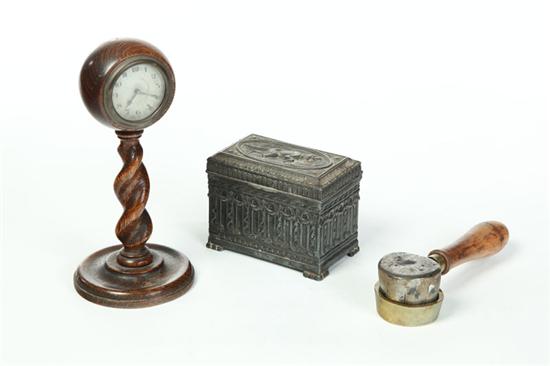 Appraisal: CLOCK PRESS AND HUMIDOR American and European late th- th