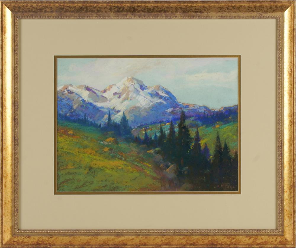 Appraisal: ERNEST HENRY POHL - MOUNTAIN LANDSCAPEpastel on paper signed lower