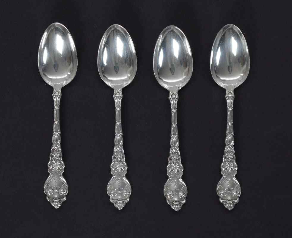 Appraisal: PIECE UNGER BROTHERS DOUVAINE SPOONS teaspoons in the Douvaine pattern