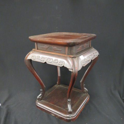 Appraisal: Chinese Carved Wooden Stand tall