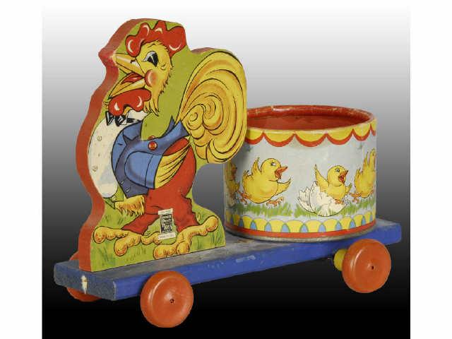 Appraisal: Fisher-Price Rooster Cart Toy Description Cart has original back canister