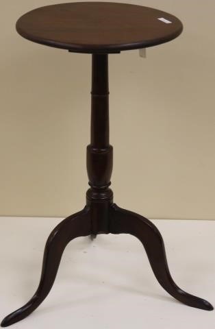 Appraisal: LATE TH CENTURY AMERICAN MAHOGANY CANDLE STAND POSSIBLY RHODE ISLAND