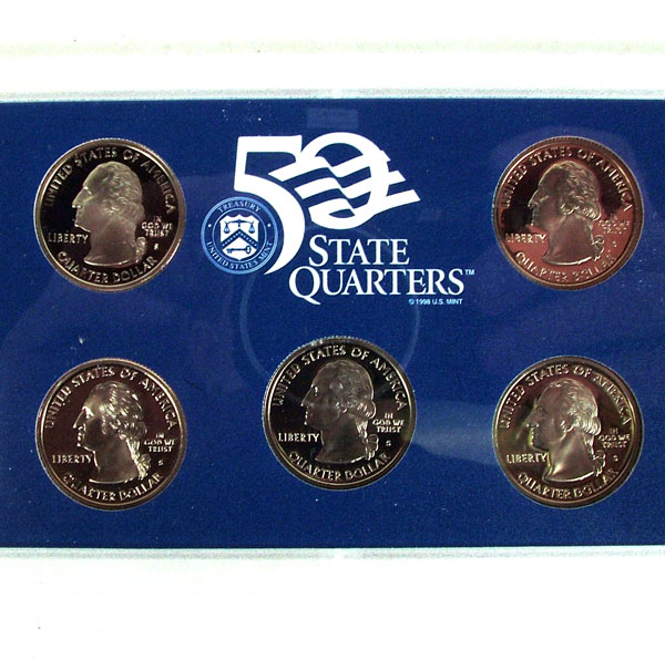 Appraisal: Four US Mint Quarter Proof Sets