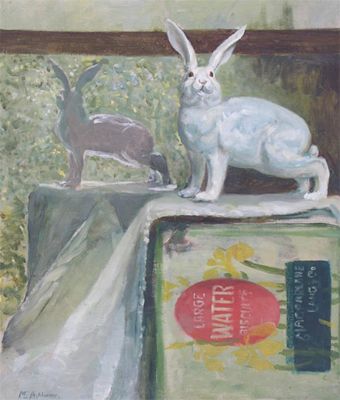 Appraisal: M E Ashburner th Century White rabbit on a tin