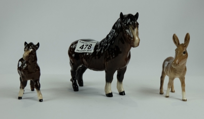 Appraisal: Beswick Donkey Foal Royal Doulton Shetland Pony HN and Foal