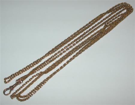 Appraisal: A ct gold long chain composed of fancy fine belcher