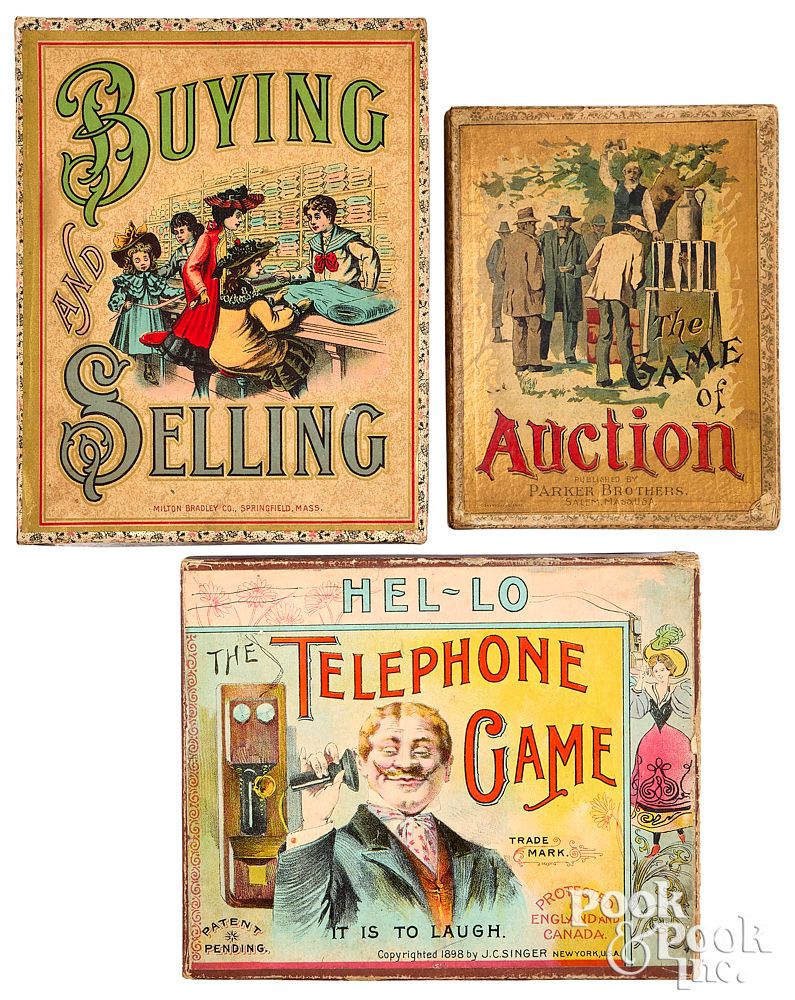 Appraisal: Early telephone auction and selling games Early telephone auction and