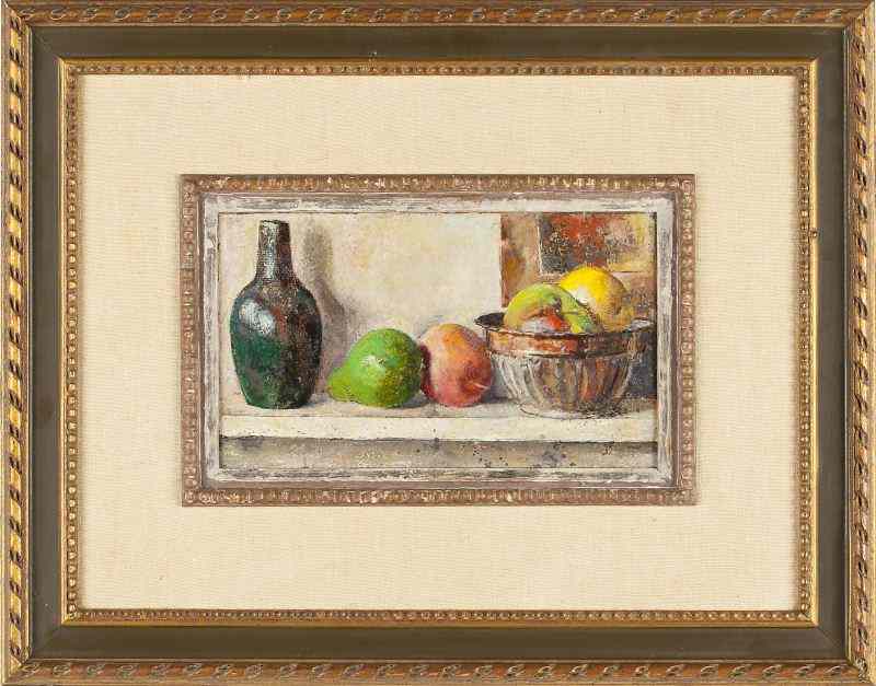 Appraisal: Continental School th c Still Lifeoil on Masonite unsigned presented