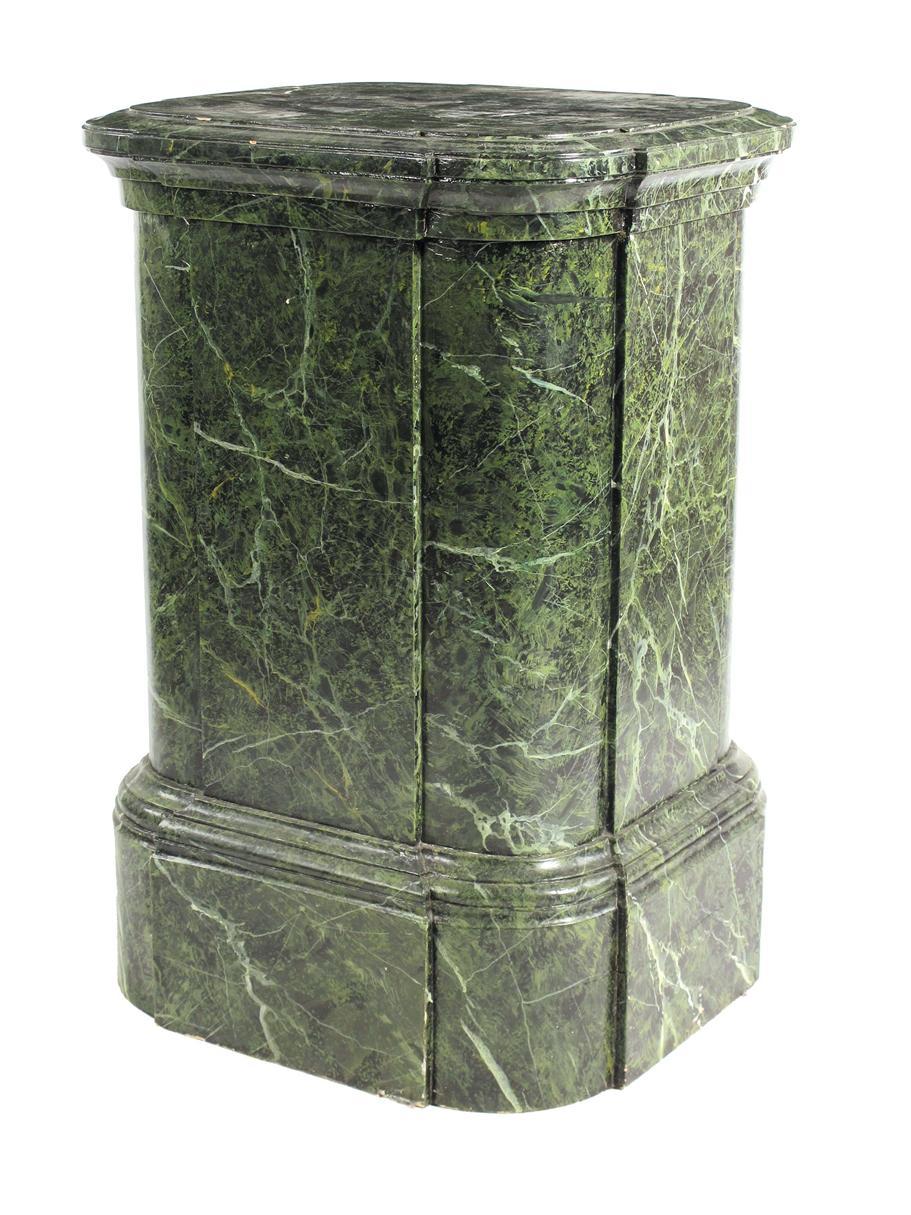 Appraisal: A rectangular faux marble pedestal