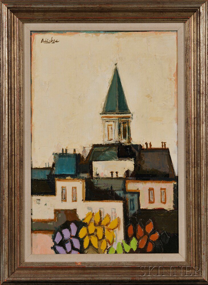 Appraisal: David Pryor Adickes American b The Steeple Signed Adickes u