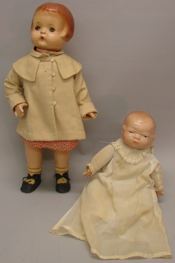 Appraisal: Pair of dolls Effanbee Patsy-Ann Red hair blue sleep eyes