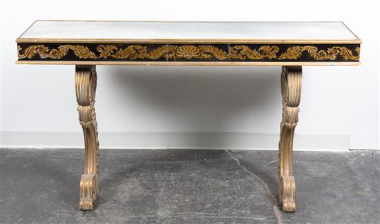 Appraisal: Sale Lot A Continental Mirrored Console Table th century having