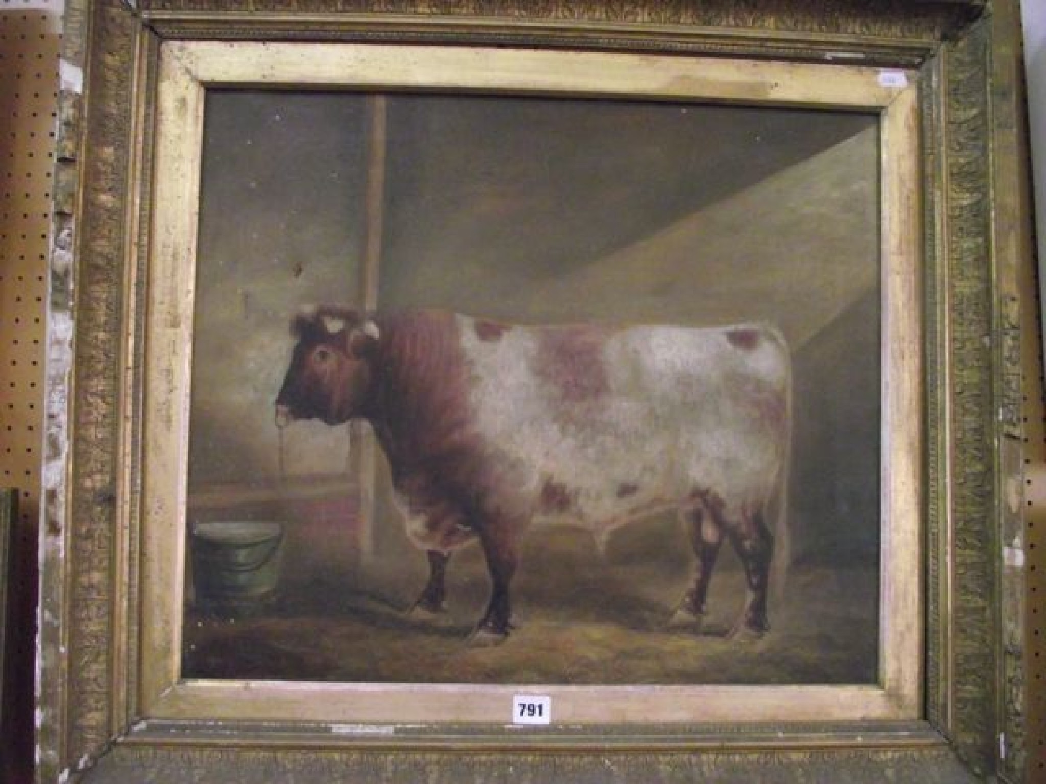 Appraisal: A late th century oil painting on canvas showing a