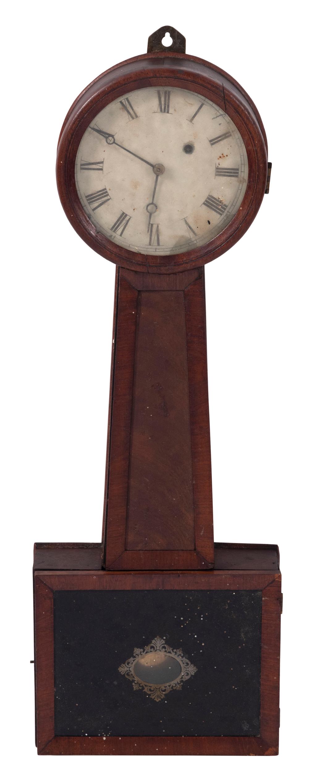 Appraisal: HOWARD-STYLE BANJO CLOCK PROBABLY MASSACHUSETTS TH CENTURY HEIGHT HOWARD-STYLE BANJO