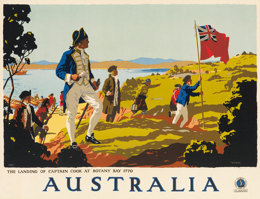 Appraisal: PERCIVAL ALBERT PERCY TROMPF - AUSTRALIA THE LANDING OF CAPTAIN