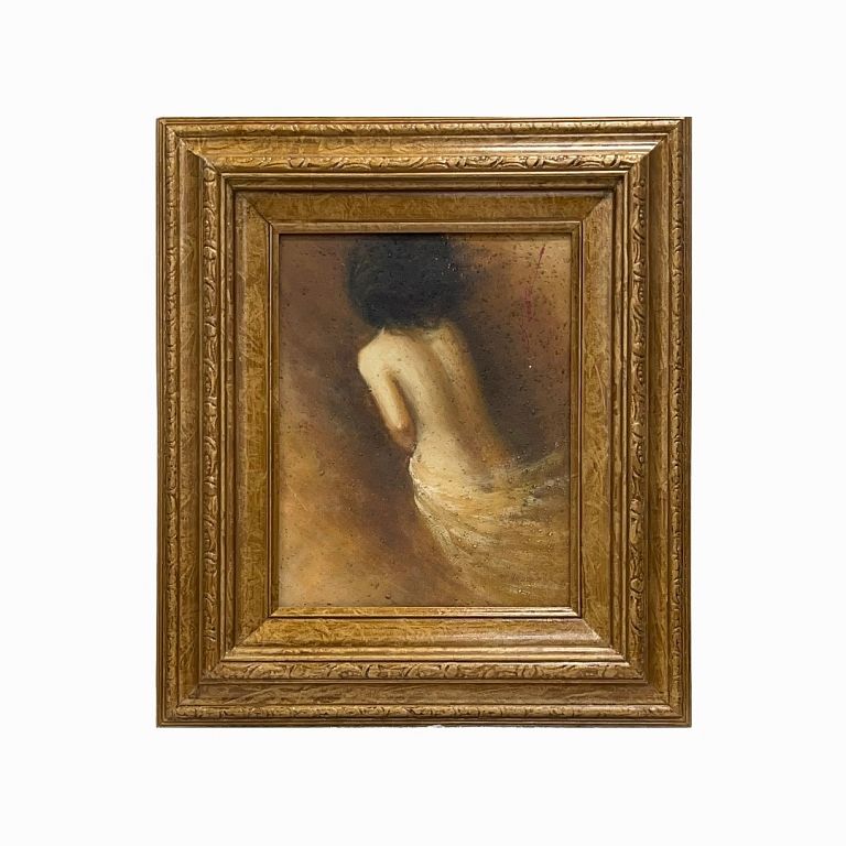 Appraisal: D Foster American th Century Nude rear view study of