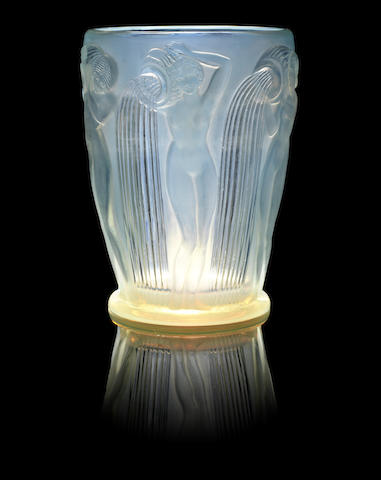 Appraisal: Ren Lalique French - 'Dana des' a Vase design opalescent