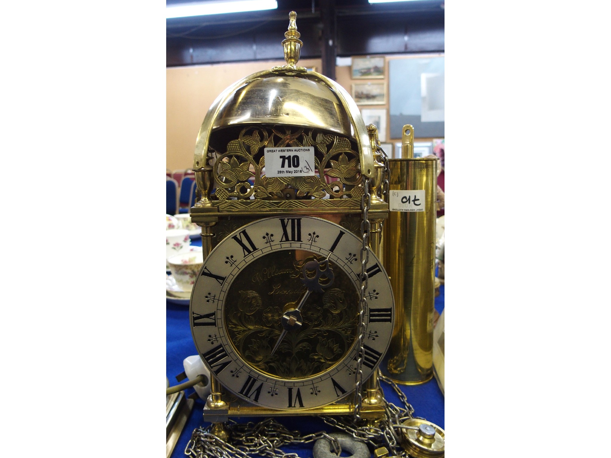 Appraisal: William Gray replica lantern clock