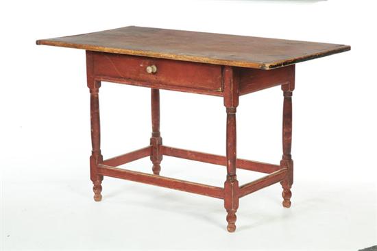 Appraisal: QUEEN ANNE WORK TABLE American th century pine One-board top