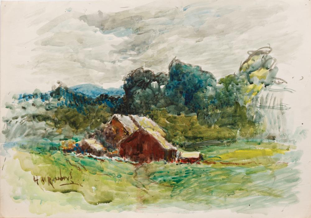 Appraisal: Henry Mortikar Rosenberg American - Landscapes watercolors on paper signed