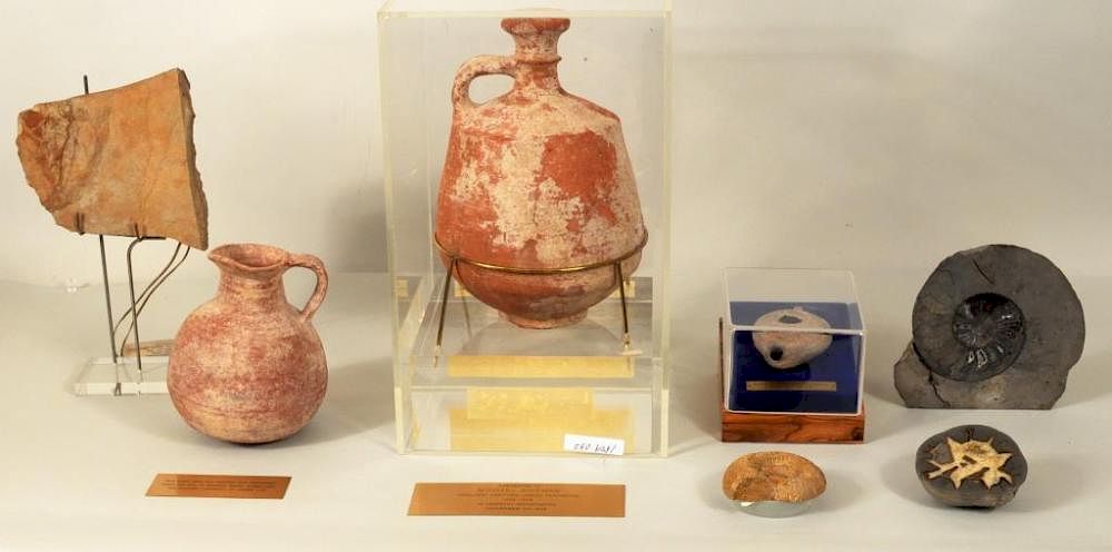 Appraisal: Group Antiquities Near Eastern Terracotta Jug Near Eastern terracotta jug