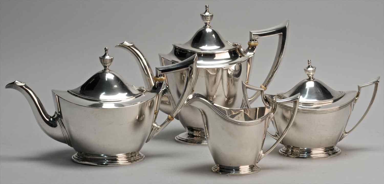 Appraisal: STERLING SILVER FOUR-PIECE TEA AND COFFEE SET BY DURGIN DIV