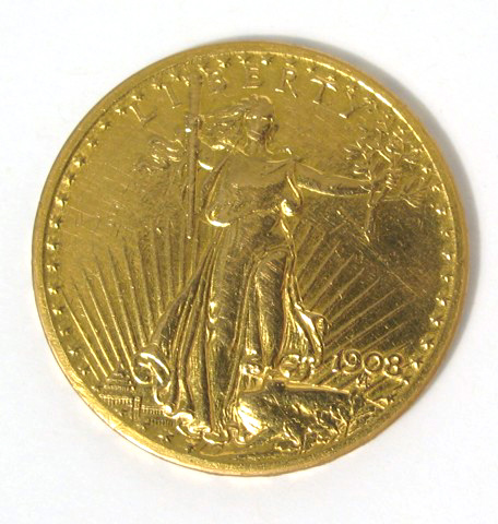 Appraisal: U S TWENTY DOLLAR GOLD COIN St Gaudens type -P