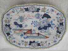 Appraisal: A large stoneware dish the underside marked ''Stone China'' with