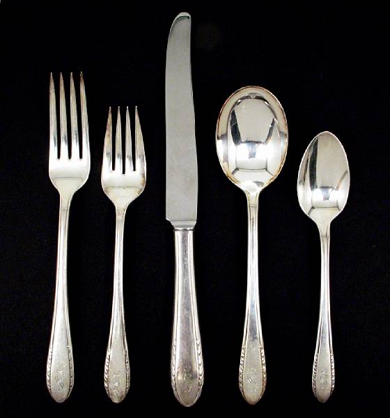 Appraisal: A plated flatware setHolmes amp Edwards Silver Co Bridgeport CTFirst