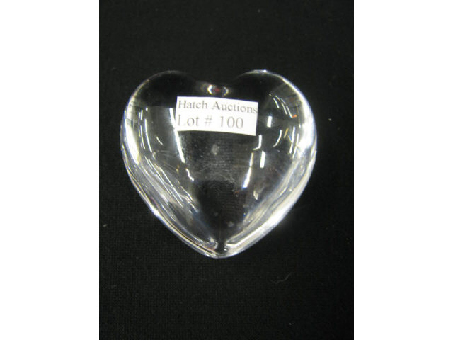 Appraisal: Baccarat Crystal Heart Paperweight