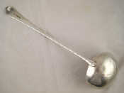 Appraisal: A Georgian silver soup ladle William Sumner London Wt gms