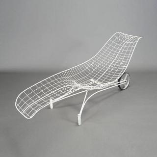 Appraisal: Vladimir Kagun Capricorn Chair White enameled wire lounge chair Length