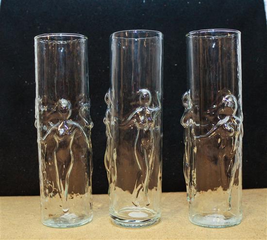 Appraisal: Sale Lot A Set of Fifteen Figural Glasses Height inches