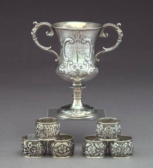 Appraisal: English Two-Handled Sterling Silver Trophy Cup London by Charles Allen