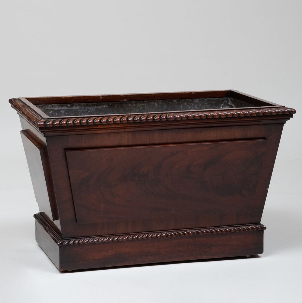 Appraisal: Regency Carved Mahogany Wine Cooler Formerly with a lid with