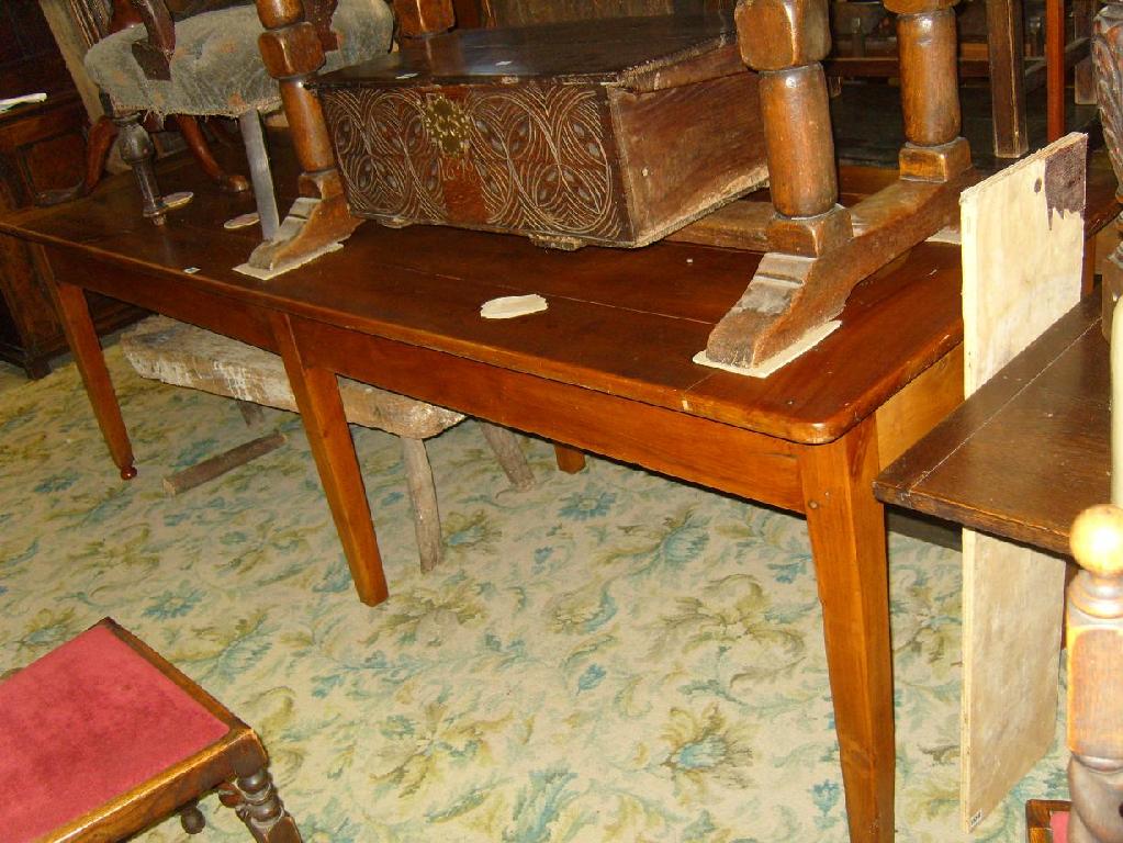 Appraisal: A th century continental fruit wood farmhouse kitchen table the