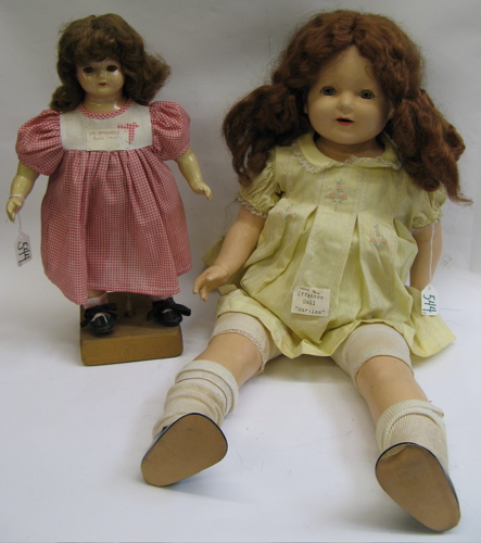 Appraisal: TWO EFFANBEE COMPOSITION GIRL DOLLS Baby Dainty in auburn hair