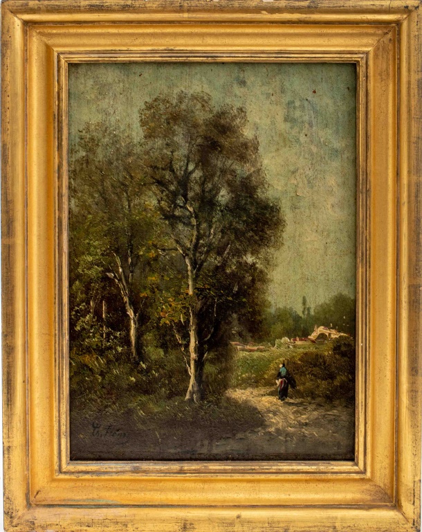 Appraisal: CHARLES HENRY 'PAYSAGE' OIL ON BOARD Charles Henry French XIX-XX