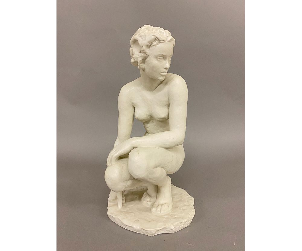 Appraisal: Rosenthal Art Deco Nude Sculpture Rosenthal Art Deco whitewall porcelain