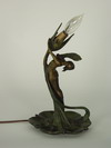 Appraisal: TABLE LAMP - Period cast bronze Art Nouveau table lamp