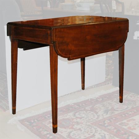 Appraisal: Federal Inlaid Mahogany Pembroke Table Estimate -