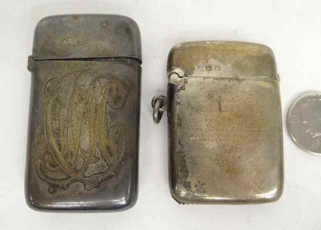 Appraisal: Lot sterling silver match safes English and Gorham Grams total