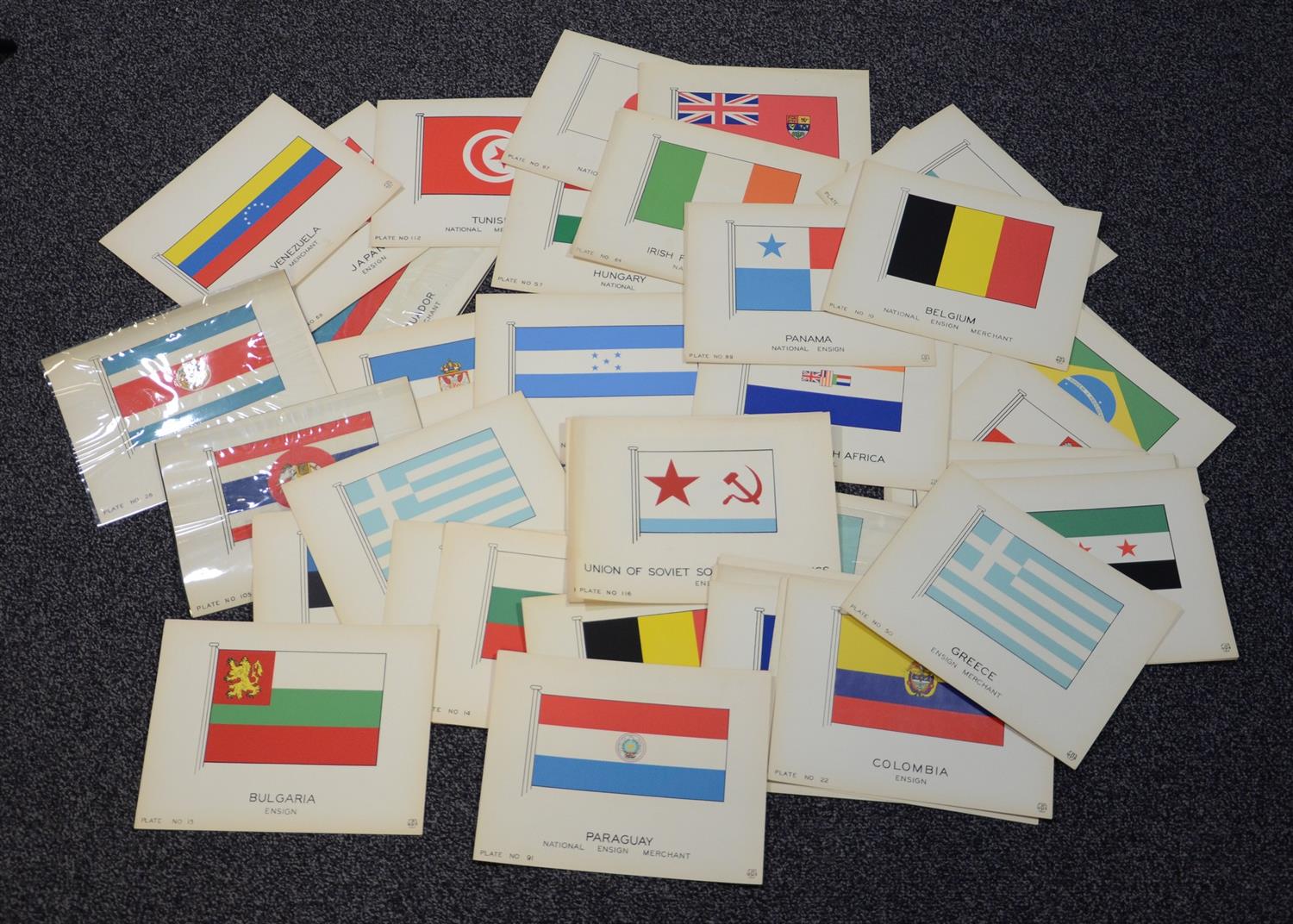 Appraisal: Approximately WPA serigraphs from International Flags and Ensigns each plate