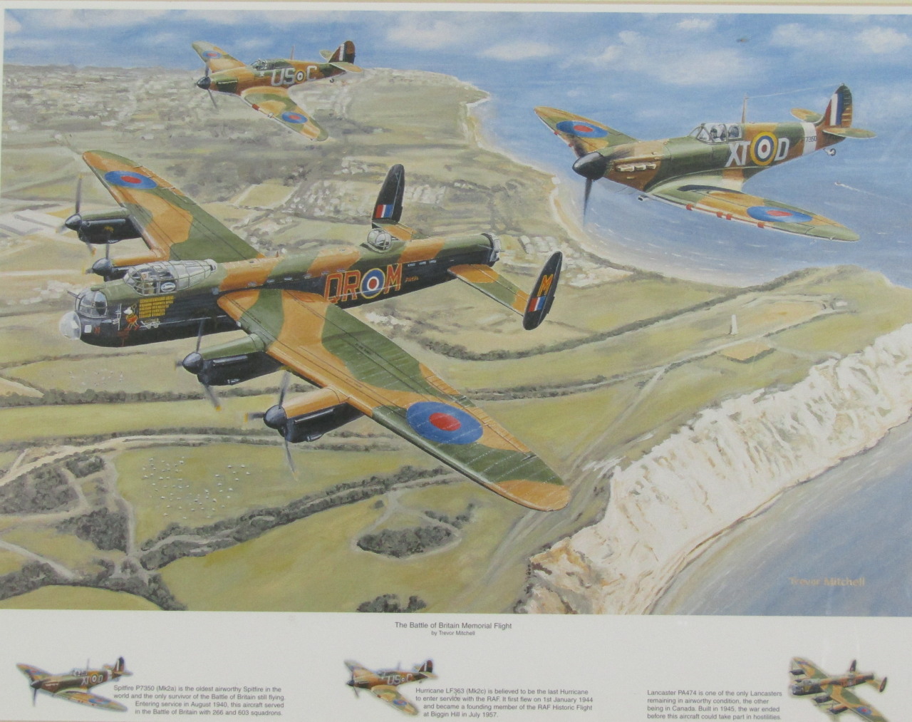 Appraisal: After Trevor Mitchell The Battle of Britain memorial flight print