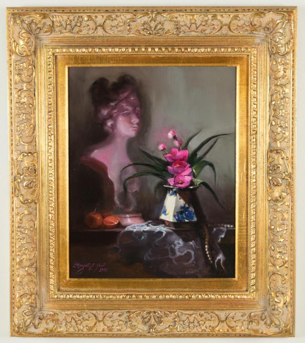 Appraisal: MARGRET E SHORT Oregon th century oil on canvas Orchids